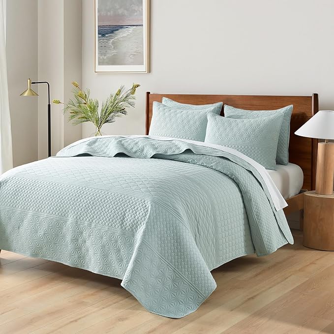 HORIMOTE HOME Sprout Green Twin Size Quilt Set - Image 4
