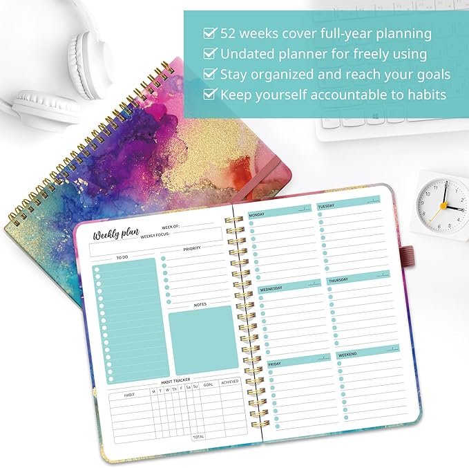 Undated Weekly Planner, Weekly To Do List Notebook - Image 4
