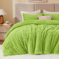 BEDELITE Fleece Twin Comforter Set -Super Soft & Warm Fluffy Dark Citron Bedding by BEDELITE