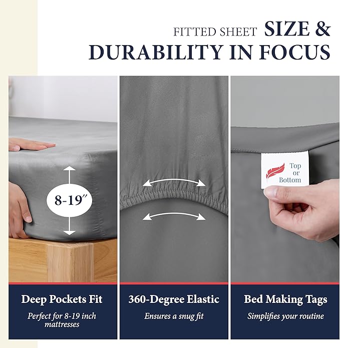 100% Egyptian Cotton King Size Sheets Set - Image 4