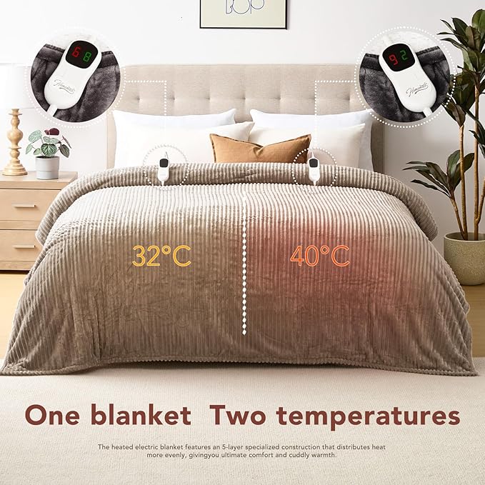 Homemate Electric Heated Blanket Queen Size - Image 8