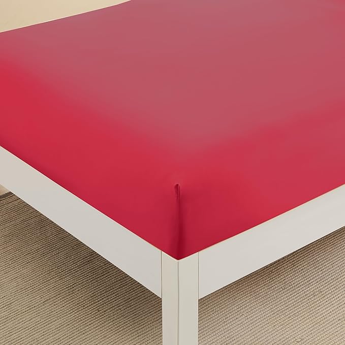Twin XL Fitted Sheet Only with Full Elastic & Built in Corner Sheet Straps to - Image 2