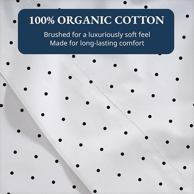 Lane Linen 100% Organic Cotton Twin Size Flat Sheet Only - Image 5