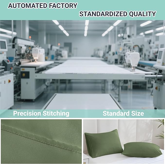 ZPECC Pillow Cases Queen Size Set of 4, 20x30 Envelope Closure Pillowcases - Image 4