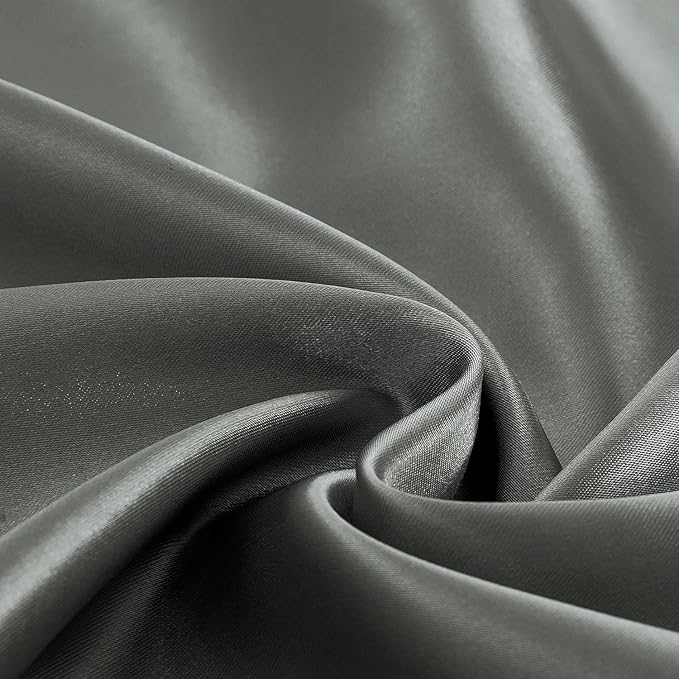 Homiest Dark Grey Satin Flat Sheet - Image 3