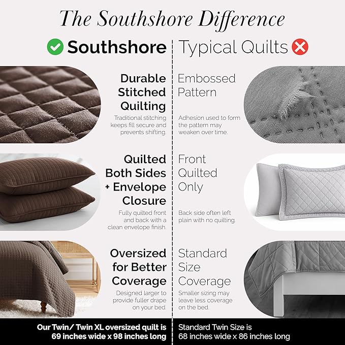 Southshore Fine Living, Inc. Twin XL Bedspread Quilt Set, Dorm Room Bedding - Image 4
