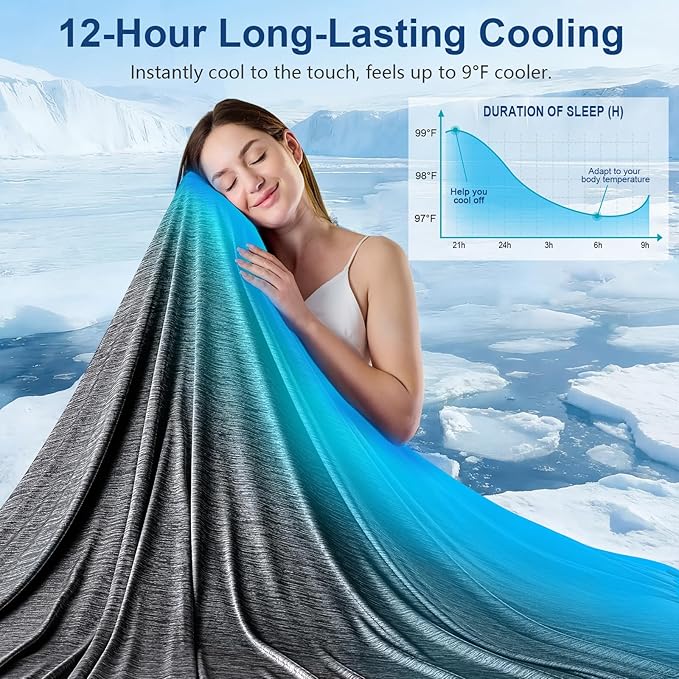 KMUSET Cooling Blanket King Size, Double Sided Summer Cooling Blankets - Image 2