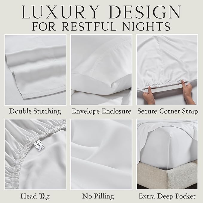 Karissa Mae Cooling Bamboo Viscose King Size Pillowcase Set | 100% FSC - Image 3