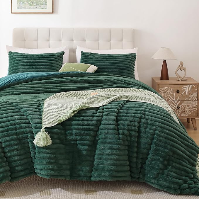 Smoofy Fluffy Full Size Comforter Sets 3 Pieces by SMOOFY