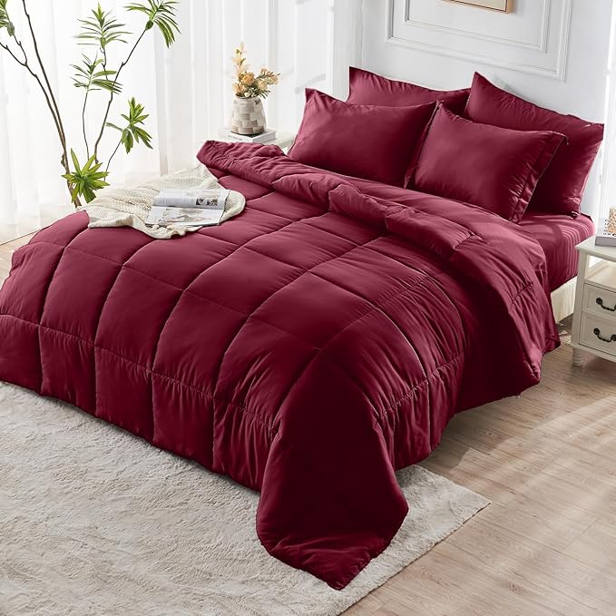 JOLLYVOGUE King Comforter Set, Ultra-Soft Bed in a Bag King Size 7 Pieces - Image 8