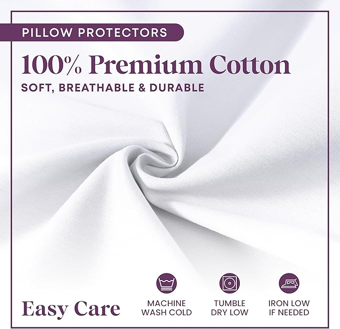 CirclesHome Pillow Protectors 6 Pack Queen Zippered - Image 4