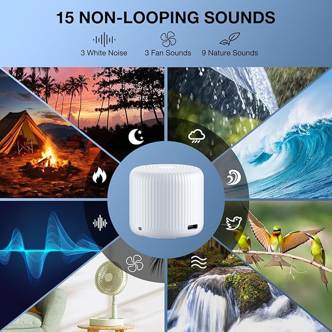 Portable Sound Machine for Baby Adults, LEICEX Travel Sound Machine, 15 - Image 3