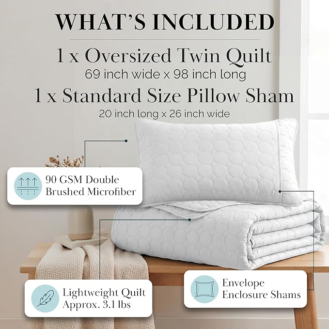 Southshore Fine Living, Inc. Twin XL Comforter Quilt Set, Dorm Room Bedding - Image 2