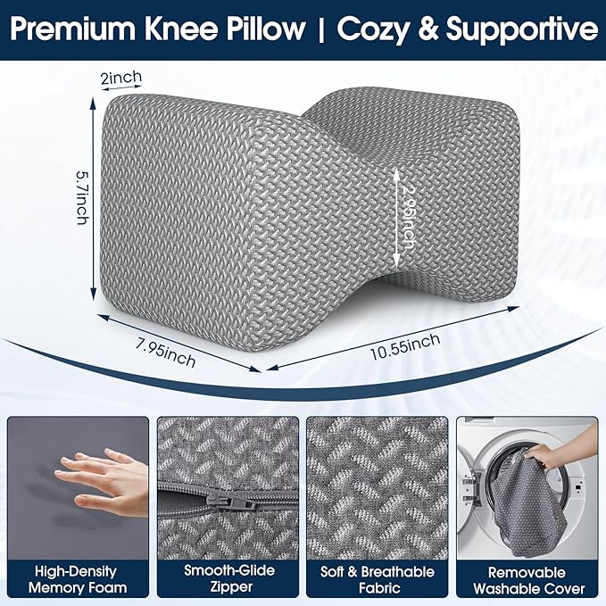 BlissTrends Memory Foam Knee Pillow, Knee Pillow - Image 2