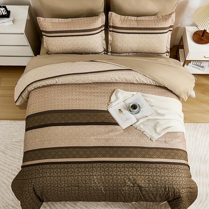 WONGS BEDDING 7 Pieces Comforter Set California King Size, Bohemian Soft - Image 4