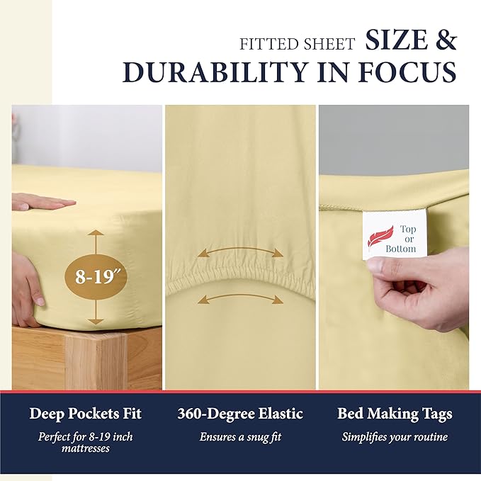 100% Egyptian Cotton King Size Sheets Set - Image 4