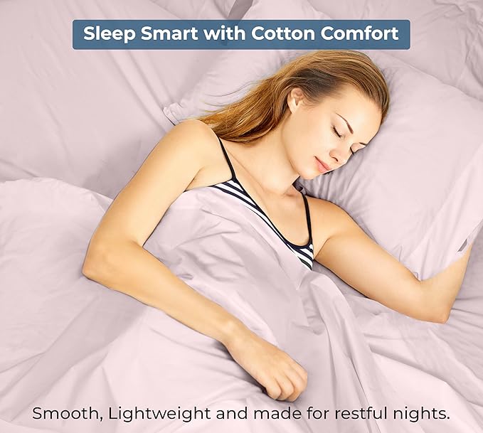 Royale Linens 100% Organic Cotton Twin Flat Sheet Only - Image 9