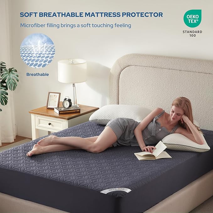 BEDLORE Waterproof Mattress Protector, Cal King Size Mattress Pad - Image 3