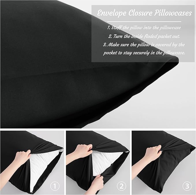 NTBAY King Pillow Cases Set of 2, 2 Pack Brushed Microfiber 20x36 Pillow Cases - Image 4