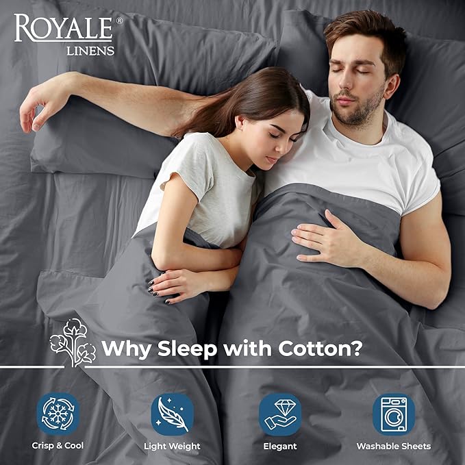Royale Linens 100% Organic Cotton Twin XL Flat Sheet Only - Image 3