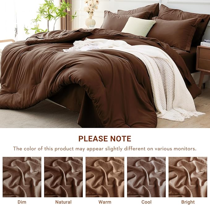 MUXHOMO 5 Pieces Twin Comforter Set, Soft Bed in a Bag Twin Size, All Season - Image 4