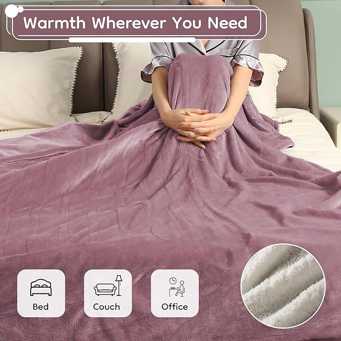 LaffyLo Electric Heated Blanket King Size 90 x 100, Dual Control, Fast Heating - Image 5