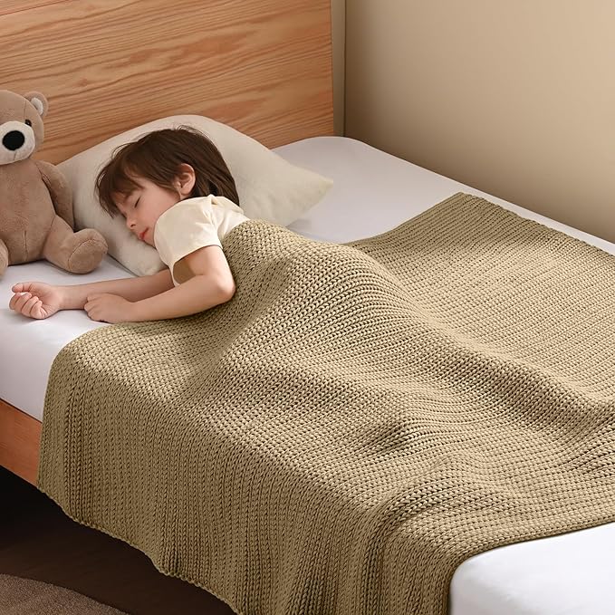 Guohaoi Knitted Weighted Blanket No Beads Cooling Heavy Blanket, Home Decor by GuohuoiHomeKitchen