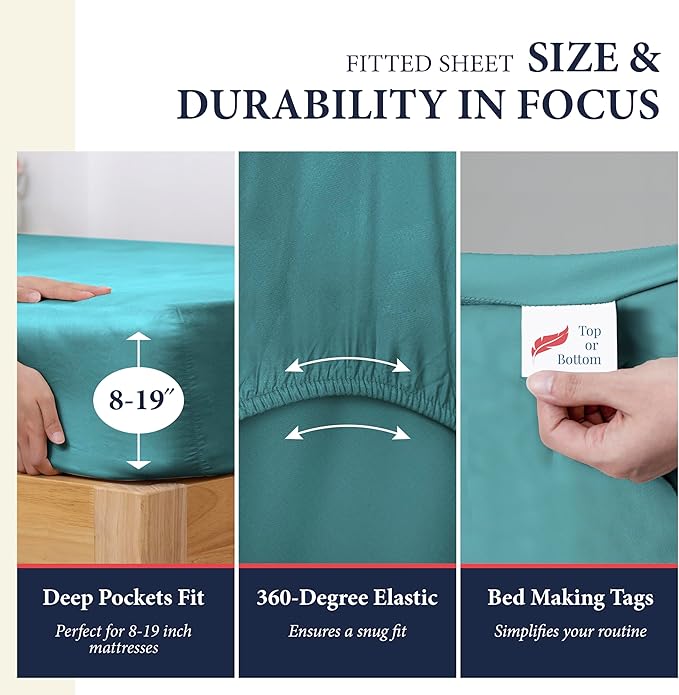 100% Egyptian Cotton Sheets California King Size - Image 4