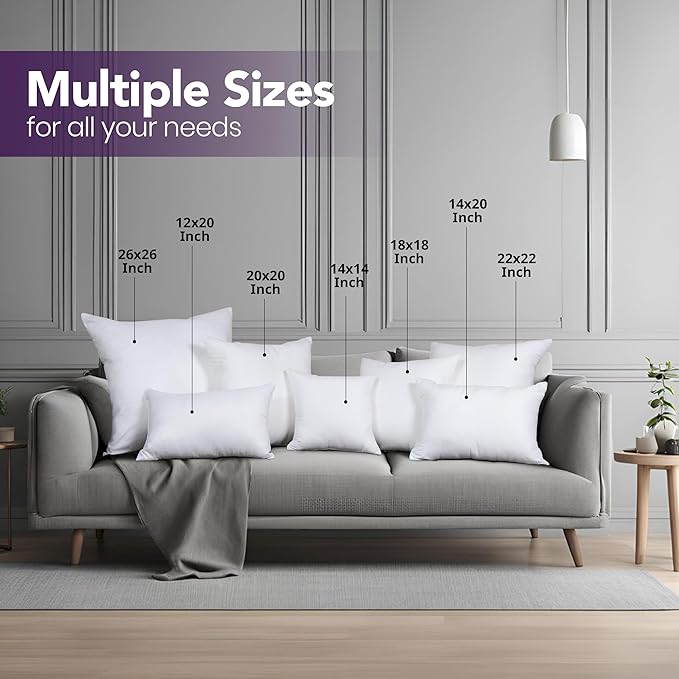 Utopia Bedding 20x20 Pillow Inserts, Sofa & Couch – Soft, Supportive & Fluffy - Image 2