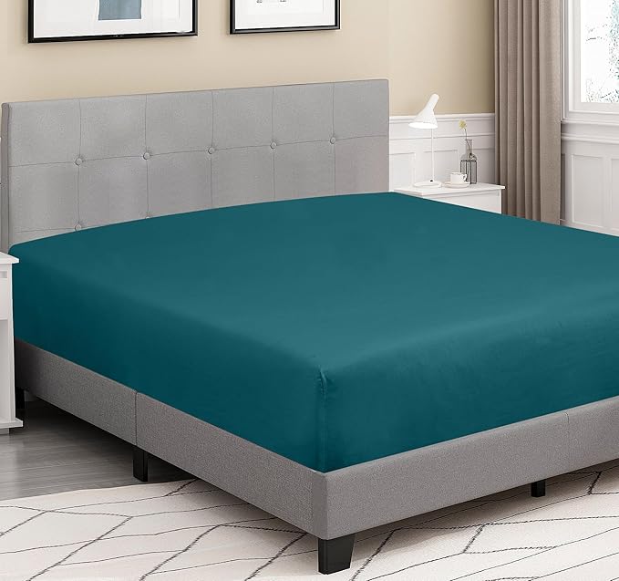 ROYALE LINENS 300 Thread Count 100% Long Staple Combed Cotton Fitted Sheet - Image 3