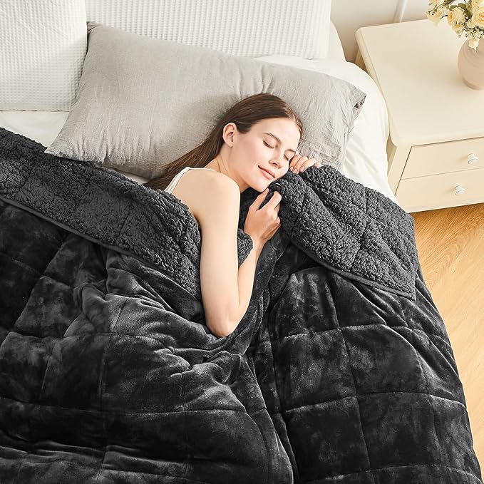 Cottonblue Sherpa Fleece Weighted Blanket 15lbs by Cottonblue