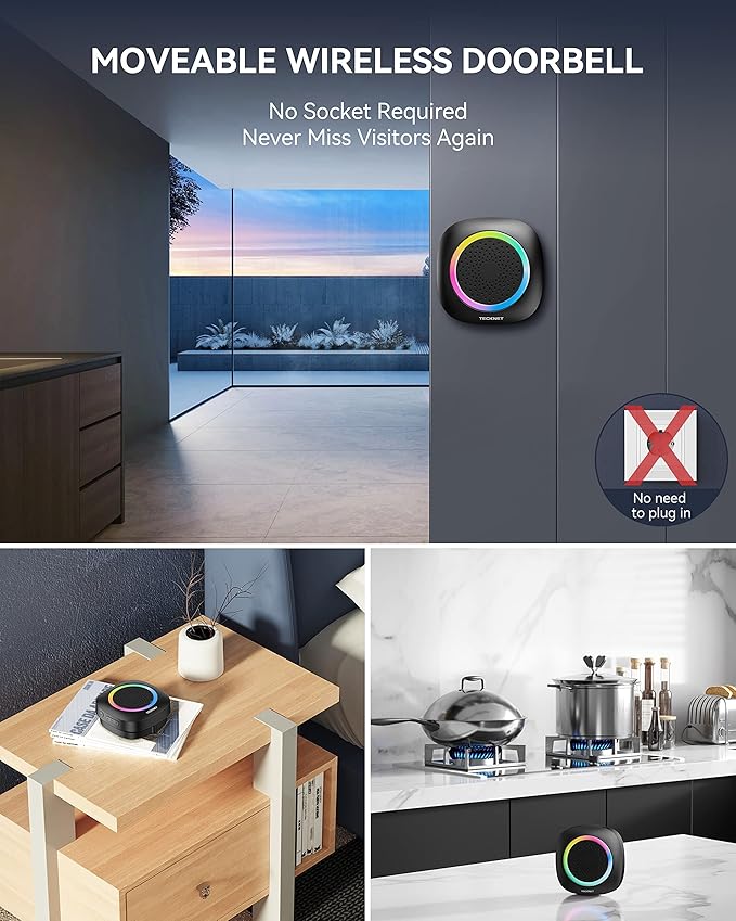 TECKNET Longest 1300 Feet Wireless Doorbell - Image 3