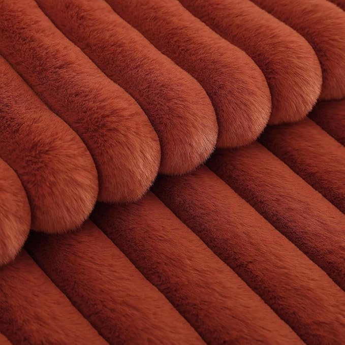 decorUhome Cozy Faux Fur Throw Pillow Covers 24x24 Set of 2 Decorative Soft - Image 9