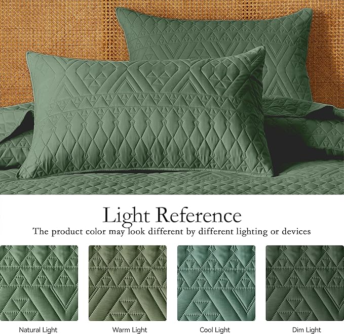 akkialla King/Cal King Size Quilt Bedding Set, Modern Style Geometric Pattern - Image 4