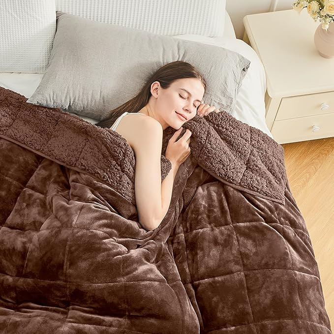 Cottonblue Weighted Blanket for Adults 15 lbs Queen Size 60x80 in, Cozy Flannel - Image 9