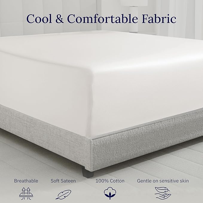Luxuriously Soft 100% Cotton Fitted Sheet Queen Only - Image 7