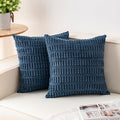 Aegero Pack of 2 Corduroy Decorative Throw Pillow Covers 18x18 InchSoft Boho by Unknown