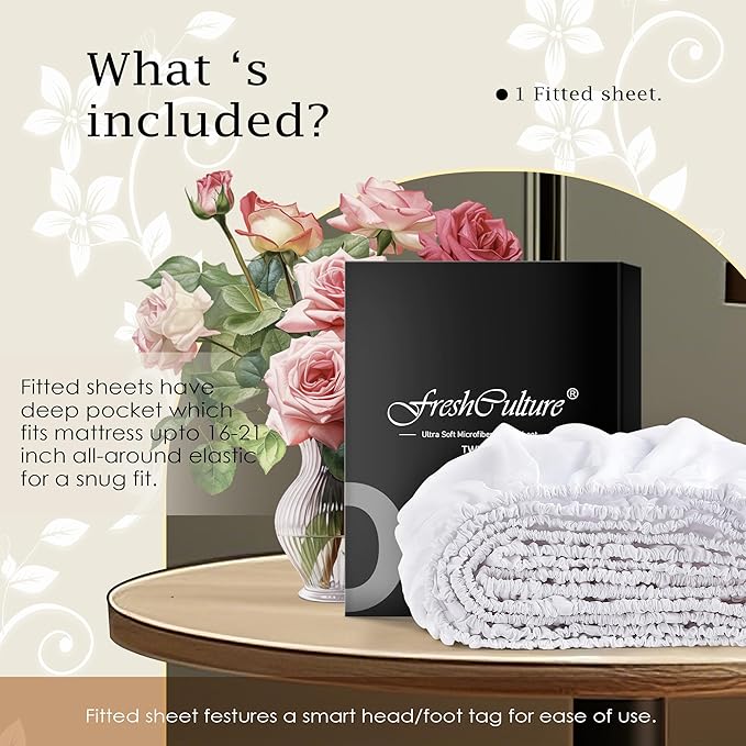 FreshCulture Queen Fitted Sheet Only – Premium Hotel-Quality Fitted Sheet - Image 5