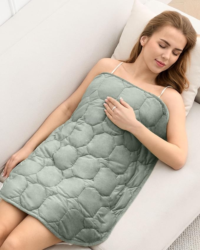 Weighted Lap Blanket 7lbs, Cozy Luxury Crystal Velvet Weighted Blanket by Cottonblue