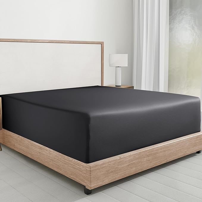 California Design Den Twin XL Fitted Sheet Only, Soft 100% Cotton Sateen by CaliforniaDesignDen