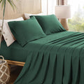 Queen Sheet Set 4 Pieces, Wrinkle Free, Oeko-Tex Certified Bedsheets，Olive Green by Dreava
