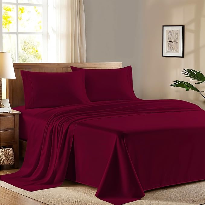 100% Egyptian Cotton Full Size Sheet Set by AshtonSheets