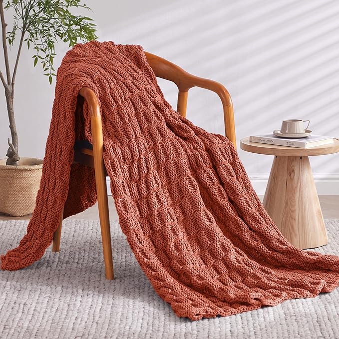 Knitted Weighted Blanket Adult, No Beads Heavy Blanket 48” x 72'' 15lbs - Image 2