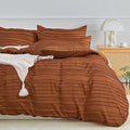 NEXHOME PRO Twin Duvet Cover, Brunt Orange 2 Pieces Boho Tufted Duvet Cover Set by NEXHOMEPRO