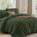 Sasttie Queen Comforter Set, 7-Piece Bed in a Bag, Pintuck Bedding Set by SASTTIE