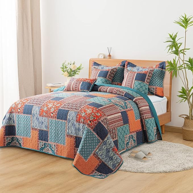 BEDIFANY Cotton Queen Size Quilt Sets, Soft Lightweight Bedspread Queen Size - Image 7