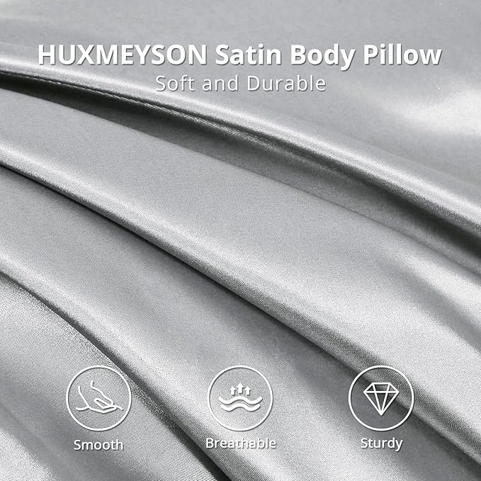 HUXMEYSON Body Pillow with Satin Pillowcase, Body Pillow - Image 3