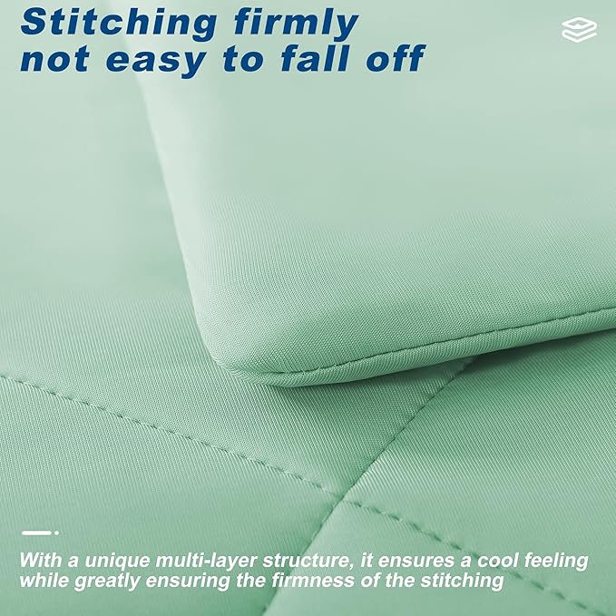 Cooling Comforter King Size, Double-Sided Cold Tech Fabric Quilted Bed - Image 4