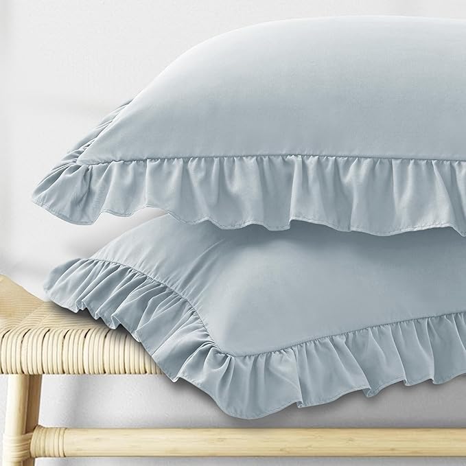 KKJIAF Ruffle Body Pillow Cases Set of 1, Ruffled Pillow Covers by KKJIAF