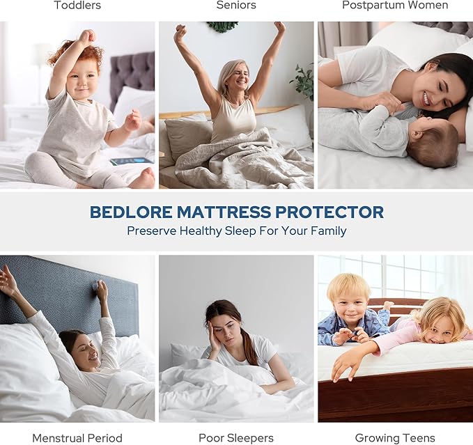 BEDLORE Waterproof Mattress Protector, California King Size Noiseless Mattress - Image 6